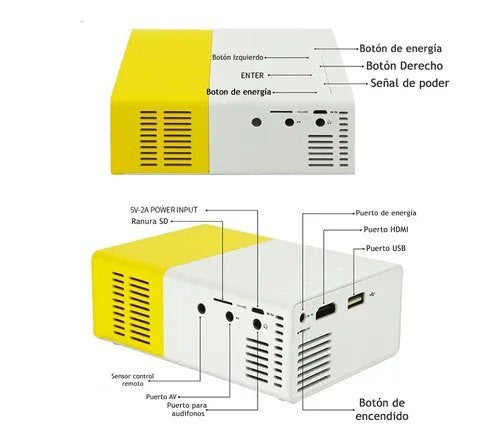 Mini Proyector Led Portátil YG-300